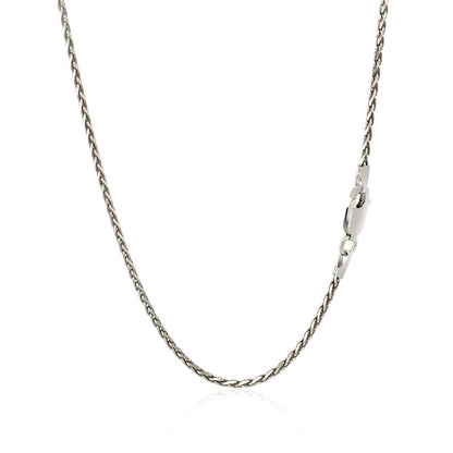 Sterling Silver Rhodium Plated Wheat Chain 1.5mm Bids.com