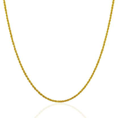 14k Yellow Gold Solid Rope Chain 1.25mm Bids.com