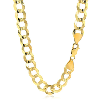 14k Yellow Gold Solid Curb Chain 10.0mm Bids.com