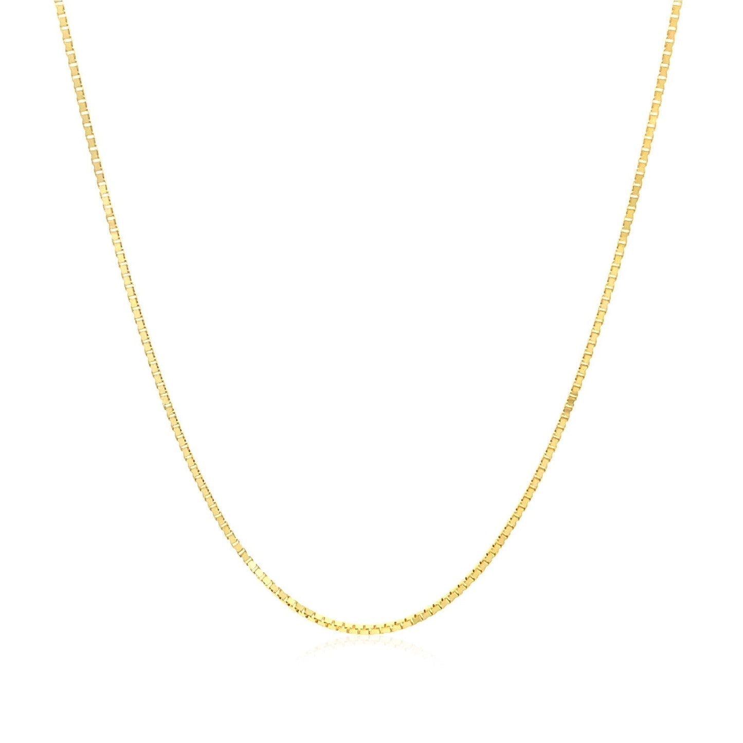 10k Yellow Gold Classic Box Chain 0.8mm Bids.com