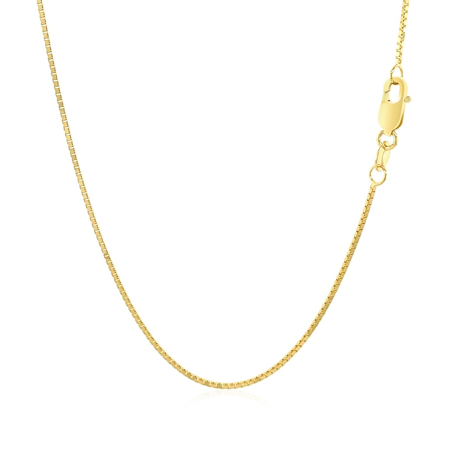 10k Yellow Gold Classic Box Chain 0.8mm Bids.com