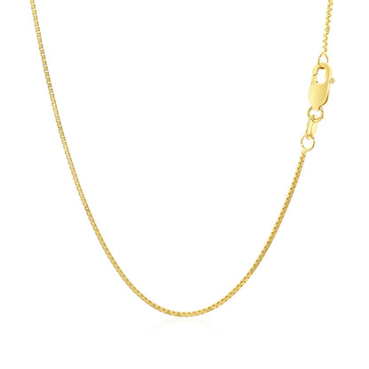 10k Yellow Gold Classic Box Chain 0.8mm Bids.com