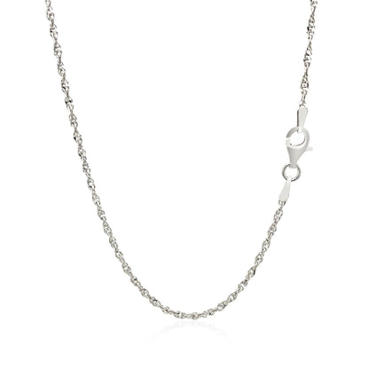 Sterling Silver 2.0mm Singapore Style Chain Bids.com
