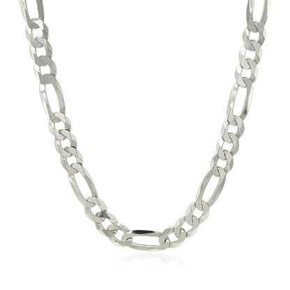 Rhodium Plated 5.5mm Sterling Silver Figaro Style Chain Bids.com