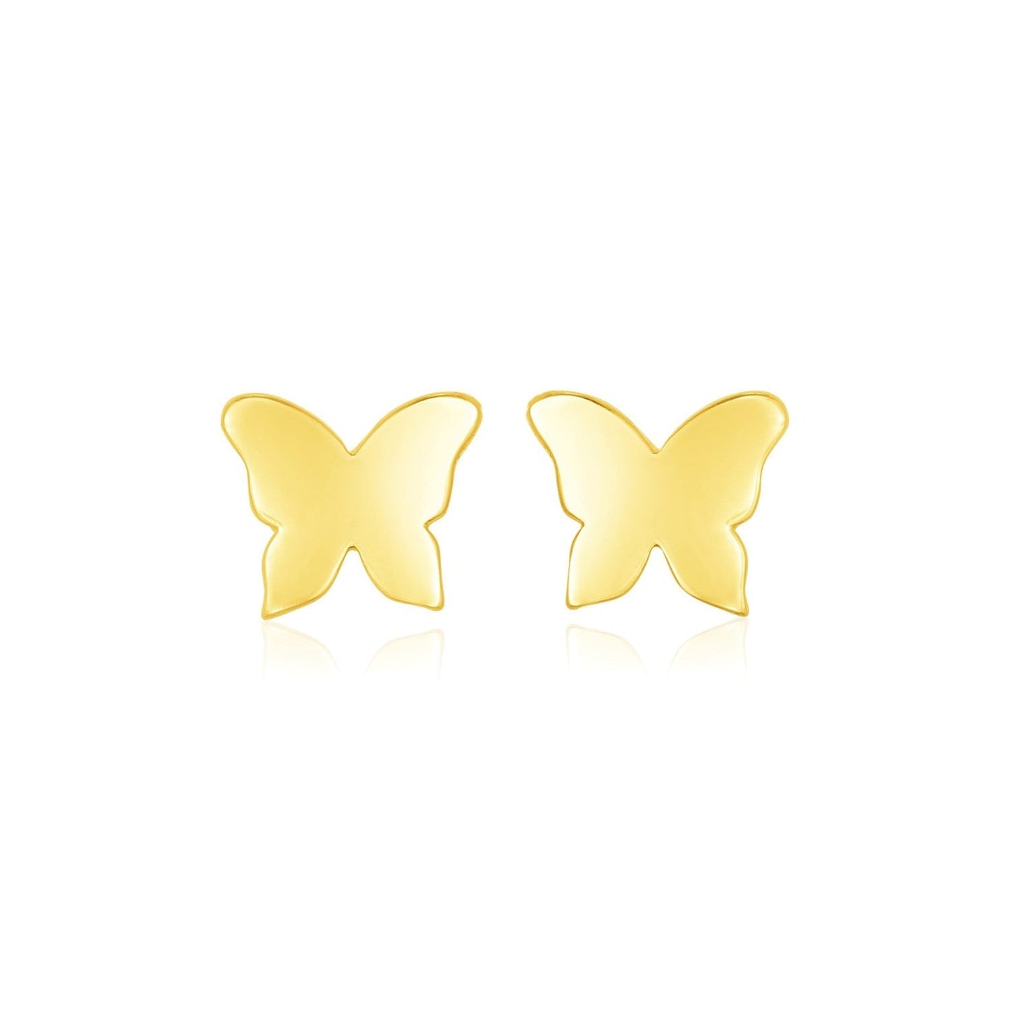 14k Yellow Gold Polished Butterfly Earrings Bids.com