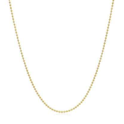 14k Yellow Gold Bead Chain 1.0mm Bids.com