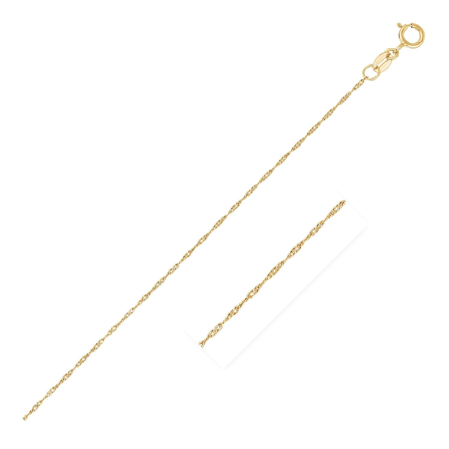 14k Yellow Gold Singapore Chain 0.6mm Bids.com