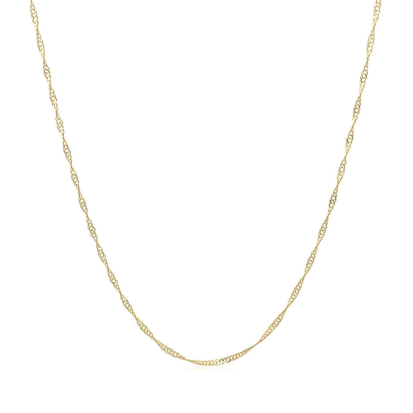 14k Yellow Gold Singapore Chain 0.6mm Bids.com