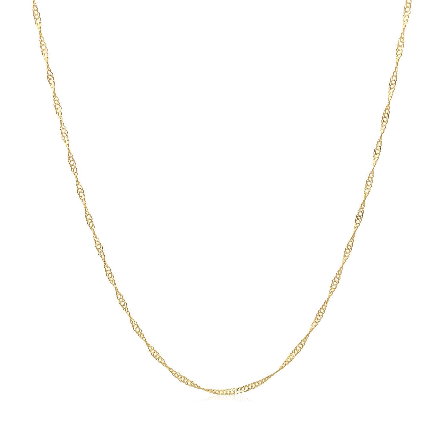 14k Yellow Gold Singapore Chain 0.6mm Bids.com