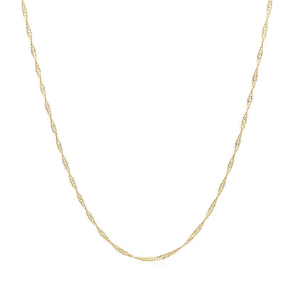 14k Yellow Gold Singapore Chain 0.6mm Bids.com