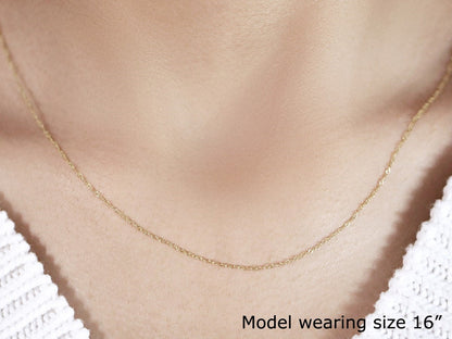14k Yellow Gold Singapore Chain 0.6mm Bids.com