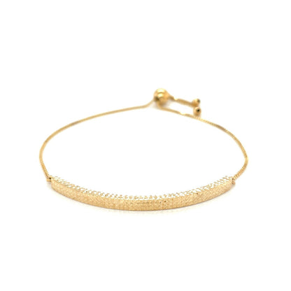14k Yellow Gold Chain Bar Lariat Style Bracelet Bids.com