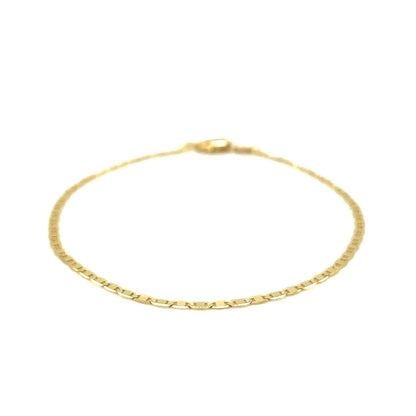 10k Yellow Gold Mariner Link Anklet 1.7mm Bids.com