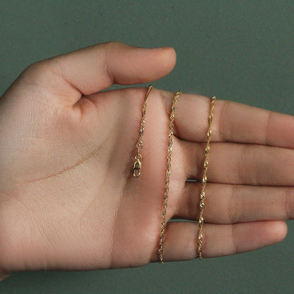 10k Yellow Gold Singapore Chain (1.80 mm) Bids.com