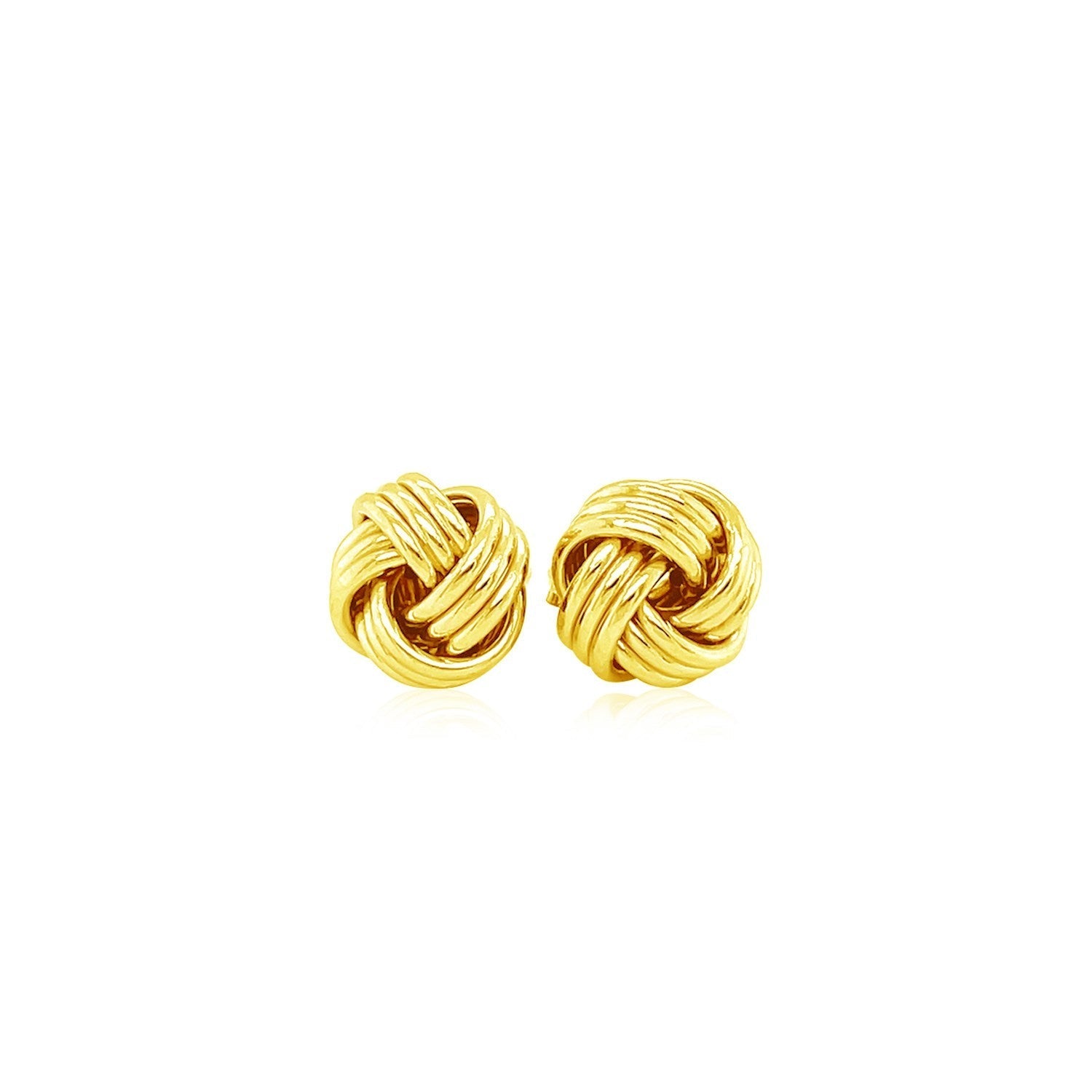 Love Knot Post Earrings in 14k Yellow Gold Bids.com