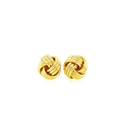 Love Knot Post Earrings in 14k Yellow Gold Bids.com