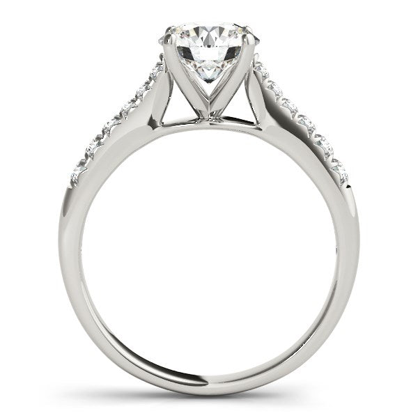 14k White Gold Round Cut Diamond Engagement Ring  (1 5/8 cttw) Bids.com