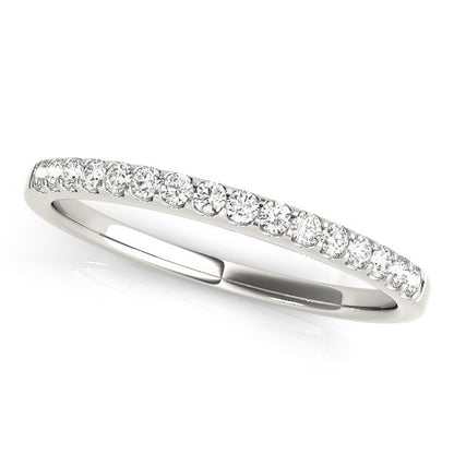 14k White Gold Diamond Scalloped Set Wedding Band (1/6 cttw) Bids.com