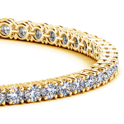 Lab Grown Round Diamond Tennis Bracelet in 14k Yellow Gold (7 cctw F/G  VS2/SI1) Bids.com