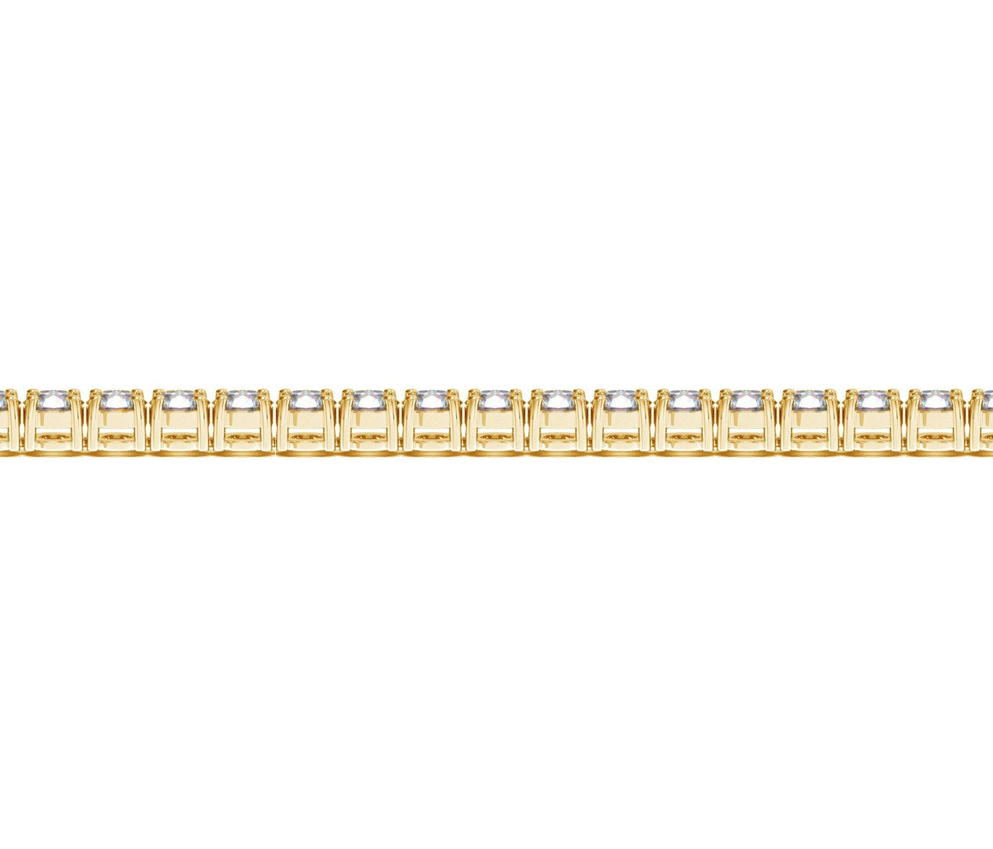 Lab Grown Round Diamond Tennis Bracelet in 14k Yellow Gold (7 cctw F/G  VS2/SI1) Bids.com