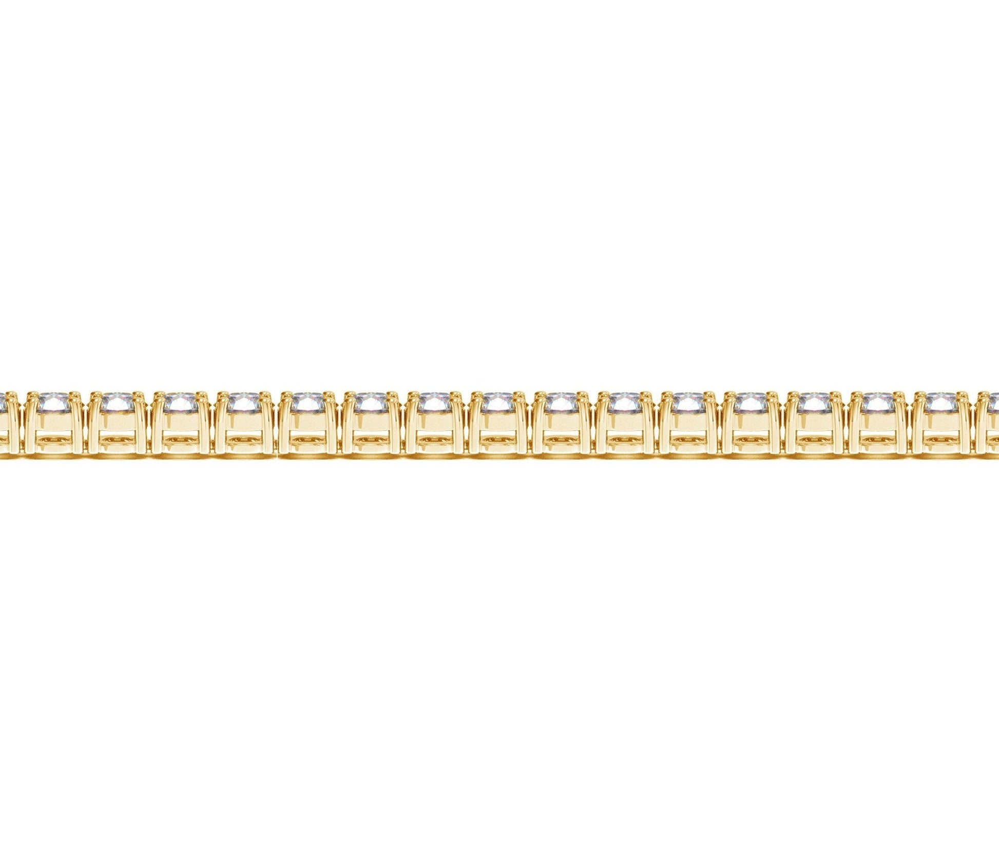 Lab Grown Round Diamond Tennis Bracelet in 14k Yellow Gold (7 cctw F/G  VS2/SI1) Bids.com