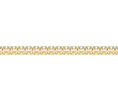 Lab Grown Round Diamond Tennis Bracelet in 14k Yellow Gold (7 cctw F/G  VS2/SI1) Bids.com