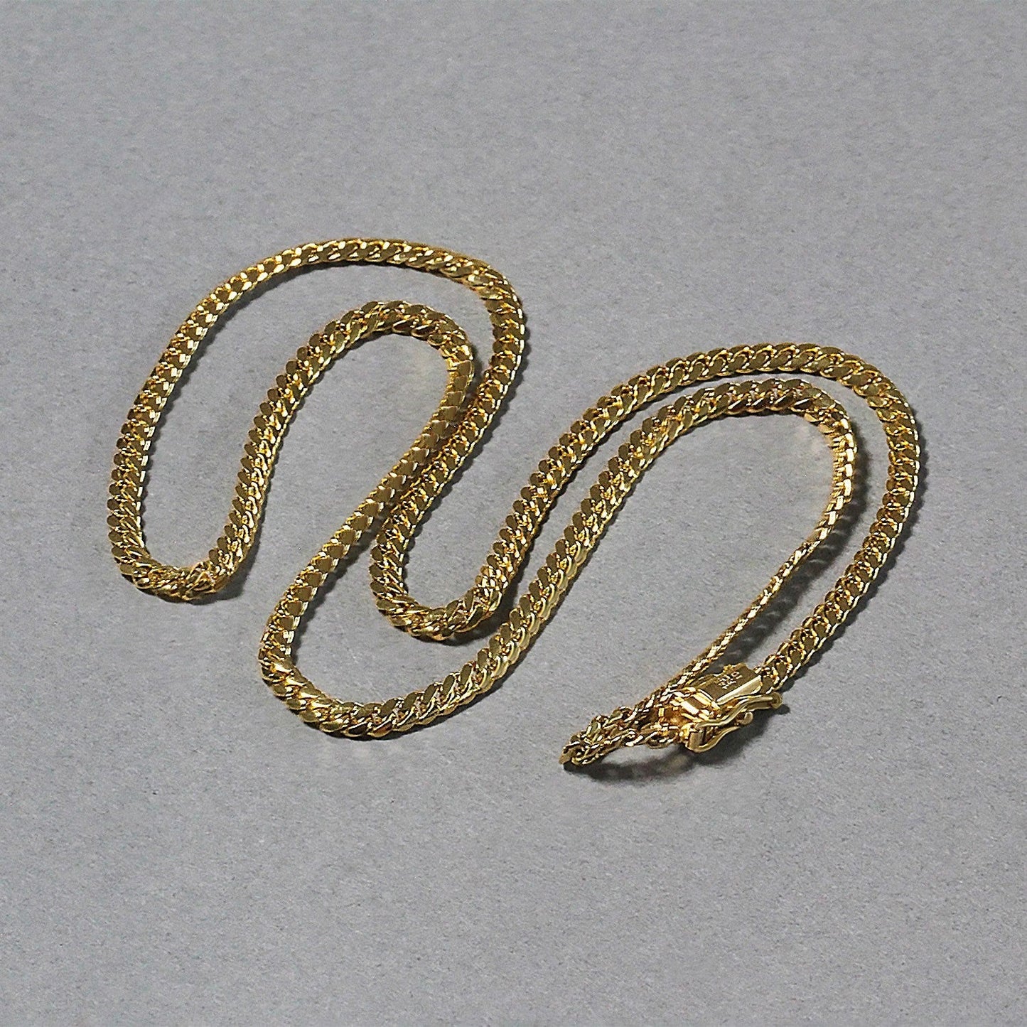 3.2mm 14k Yellow Gold Classic Solid Miami Cuban Chain Bids.com