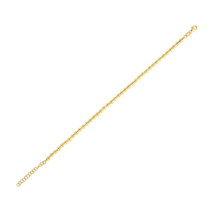 14k Yellow Gold Spaced Bead Bracelet  (3.00 mm) Bids.com