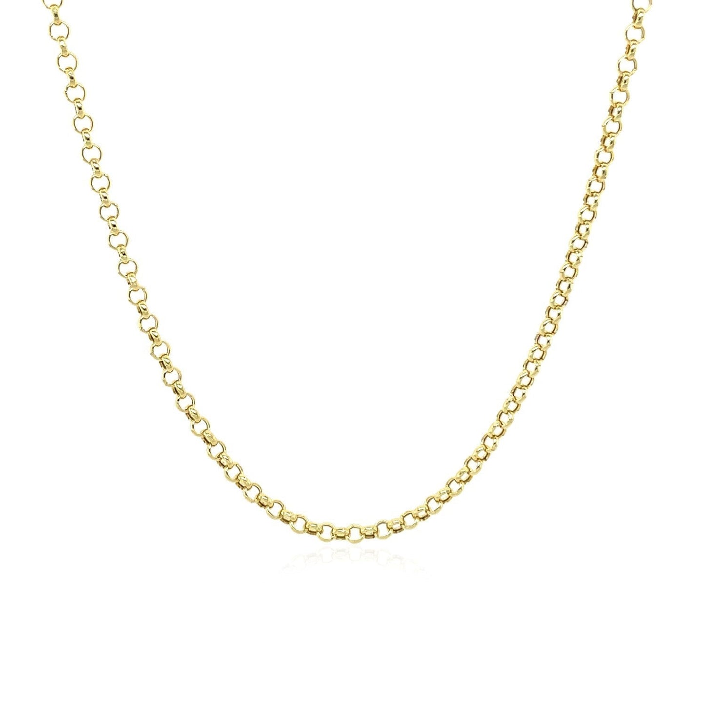 14k Yellow Gold Rolo Chain 1.9mm Bids.com