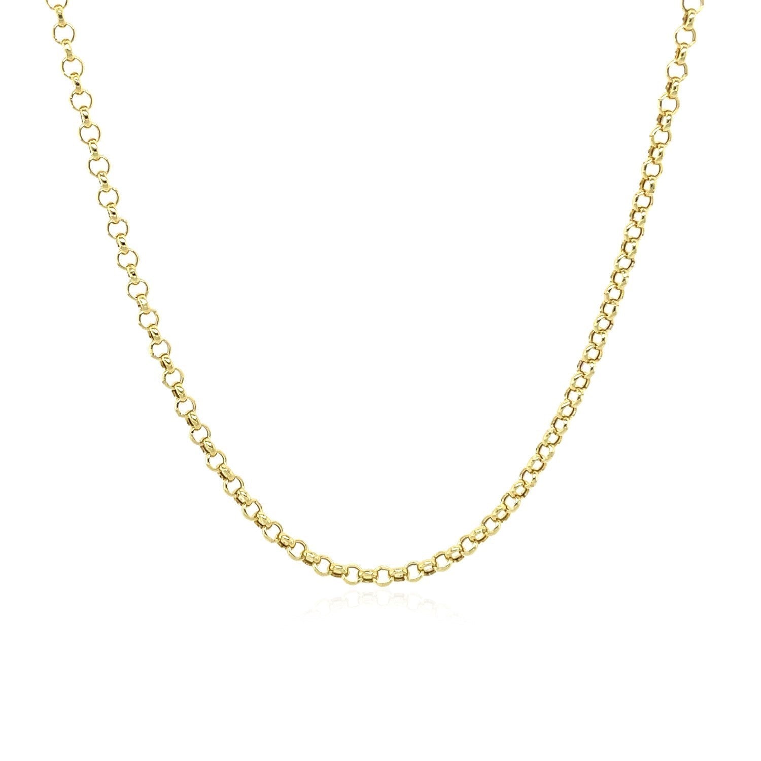 14k Yellow Gold Rolo Chain 1.9mm Bids.com