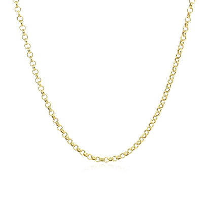 14k Yellow Gold Rolo Chain 1.9mm Bids.com