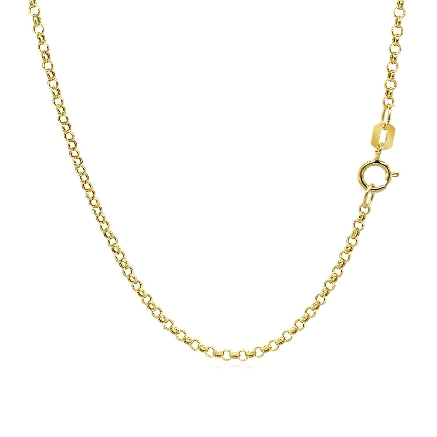 14k Yellow Gold Rolo Chain 1.9mm Bids.com