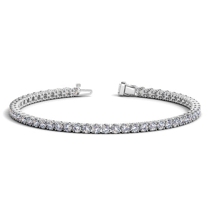 Lab Grown Round Diamond Tennis Bracelet in 14k White Gold (5 cctw  F/G  VS2/SI1) Bids.com