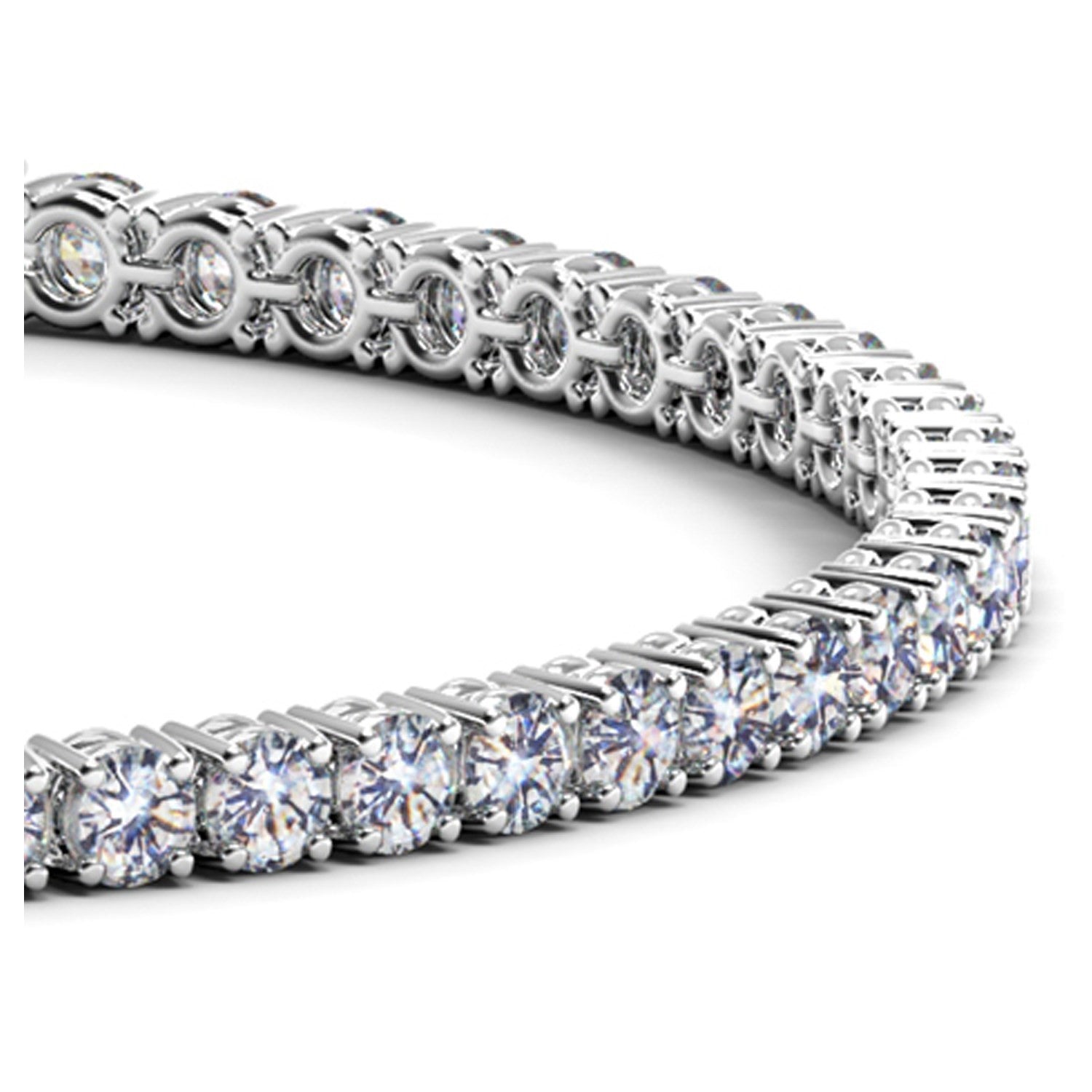 Lab Grown Round Diamond Tennis Bracelet in 14k White Gold (5 cctw  F/G  VS2/SI1) Bids.com