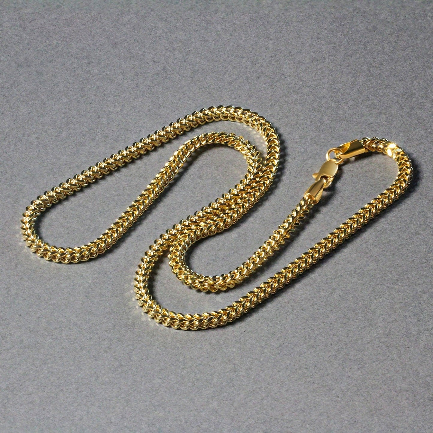 3.2mm 14k Yellow Gold Square Franco Chain Bids.com