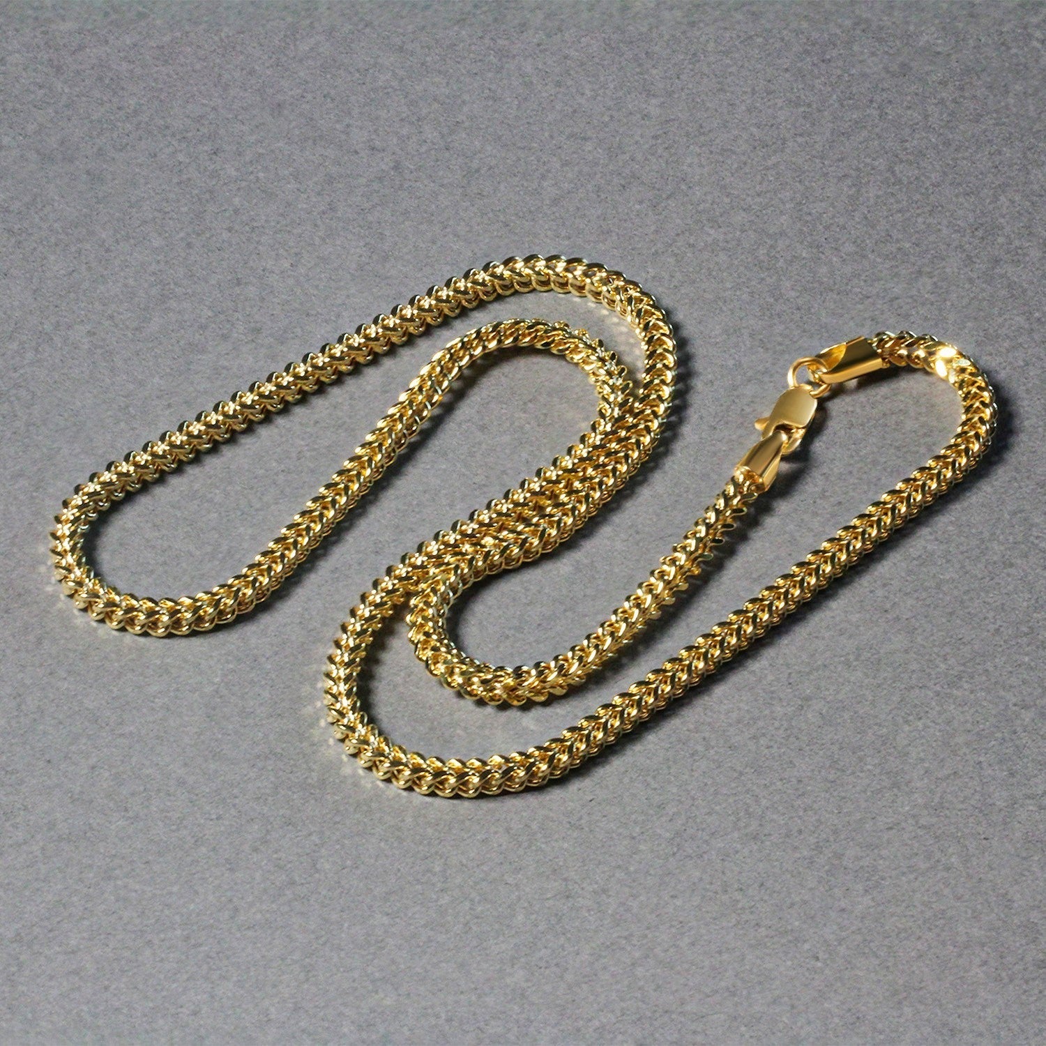 3.2mm 14k Yellow Gold Square Franco Chain Bids.com