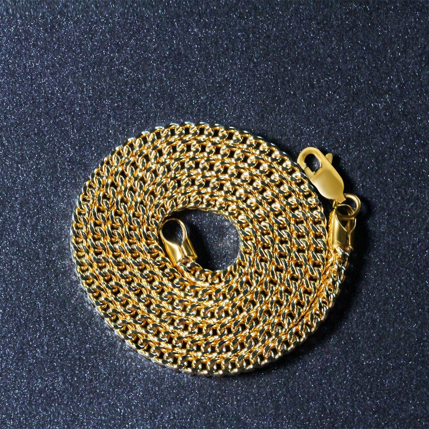 3.2mm 14k Yellow Gold Square Franco Chain Bids.com