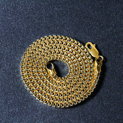 3.2mm 14k Yellow Gold Square Franco Chain Bids.com