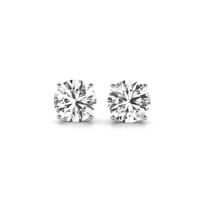 4 cttw Certified IGI Lab Grown Round Diamond Stud Earrings 14k White Gold (G/VS2) Bids.com