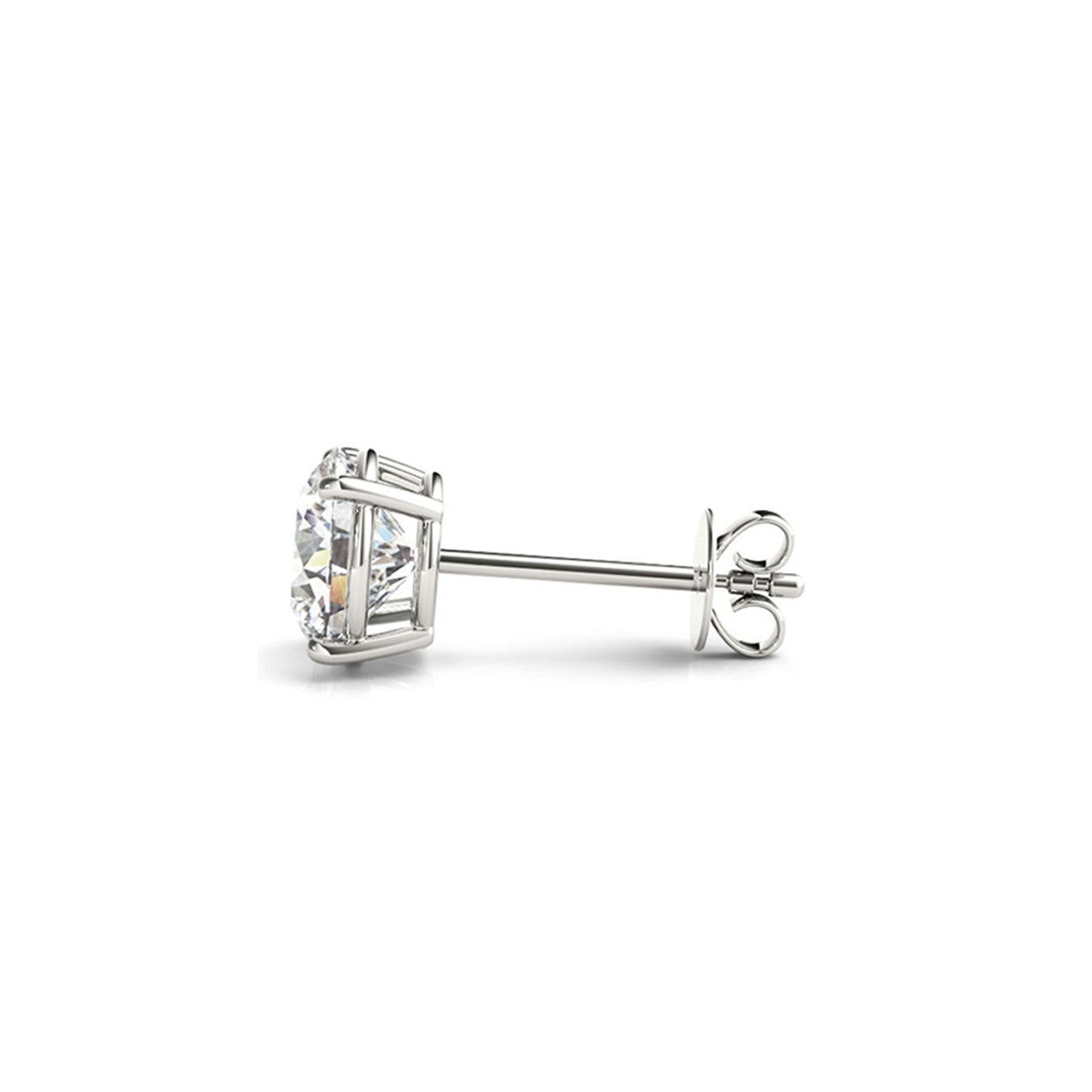4 cttw Certified IGI Lab Grown Round Diamond Stud Earrings 14k White Gold (G/VS2) Bids.com