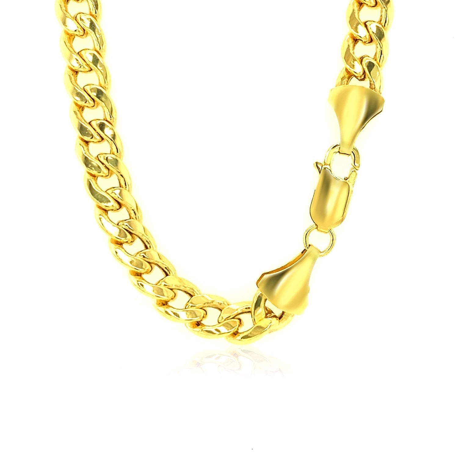 6.5mm 10k Yellow Gold Light Miami Cuban Chain Bids.com