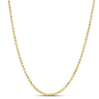Moon Cut Bead Chain in 14k Yellow Gold (2.00 mm) Bids.com