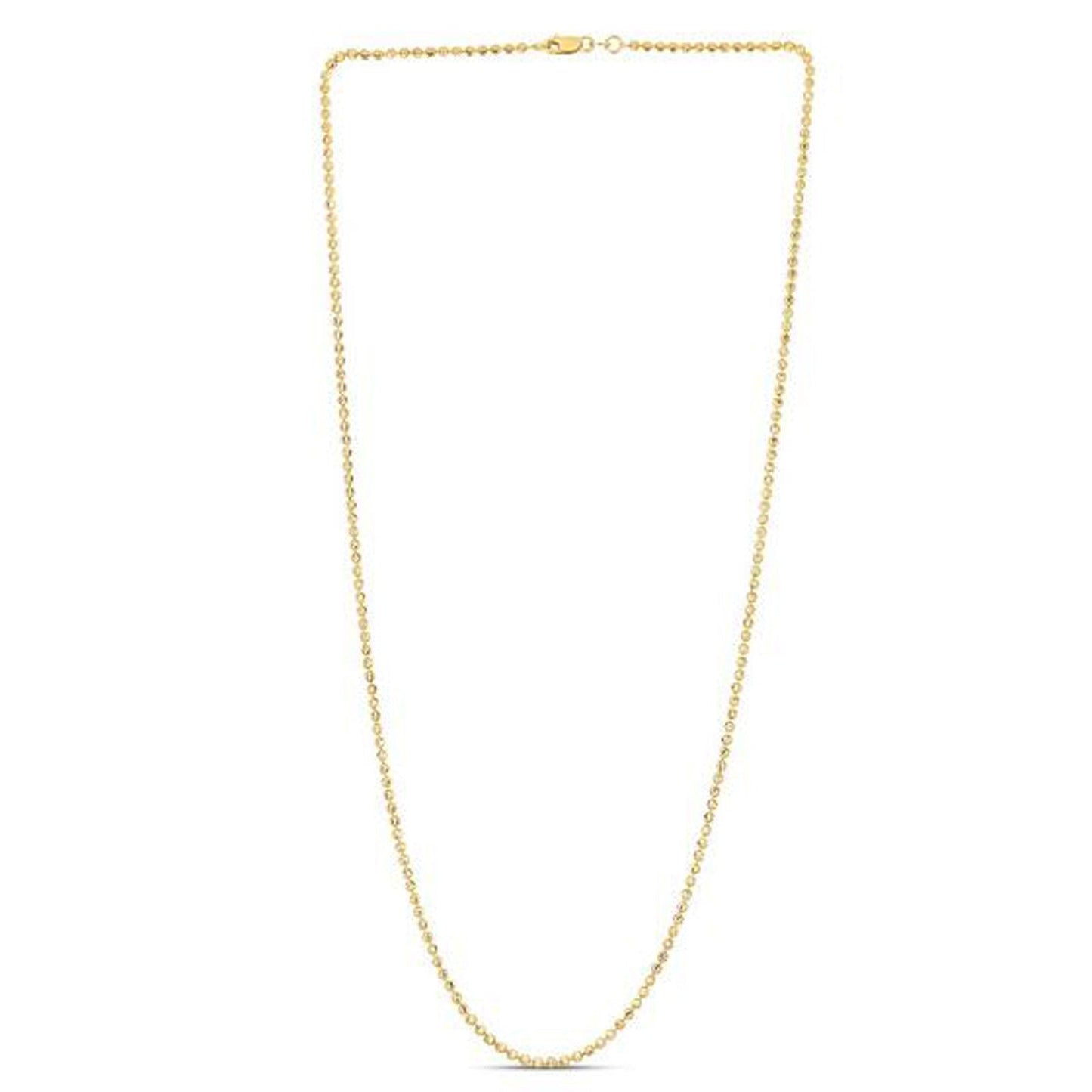 Moon Cut Bead Chain in 14k Yellow Gold (2.00 mm) Bids.com