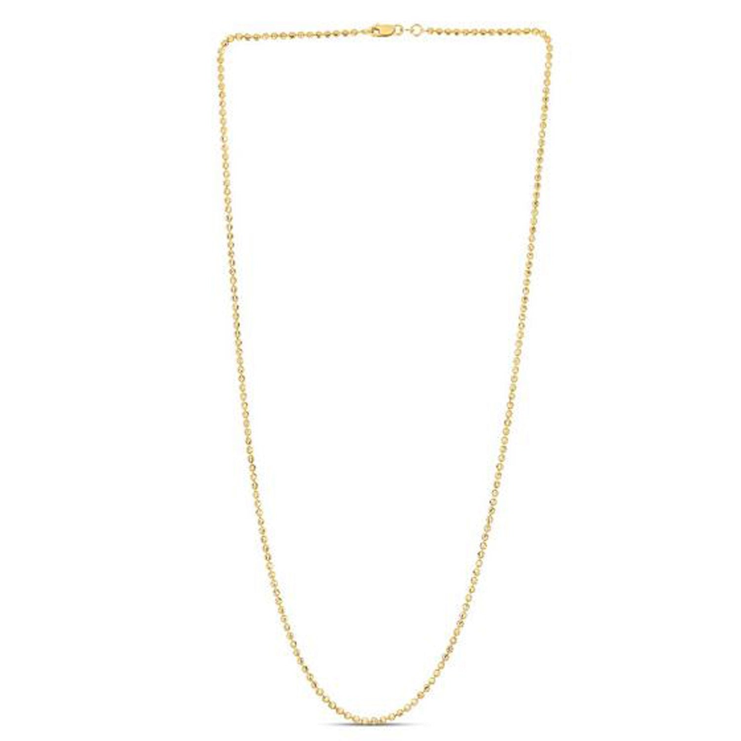 Moon Cut Bead Chain in 14k Yellow Gold (2.00 mm) Bids.com