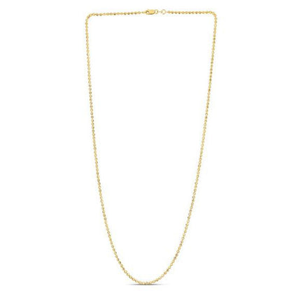 Moon Cut Bead Chain in 14k Yellow Gold (2.00 mm) Bids.com