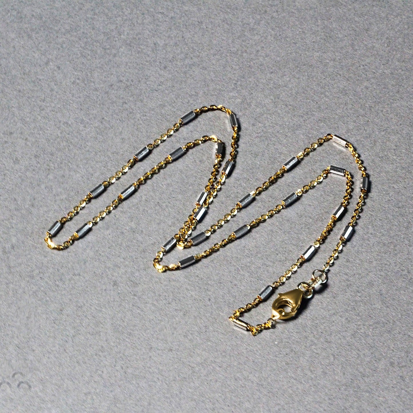 Bar Links Pendant Chain in 14k Two Tone Gold (1.4mm) Bids.com
