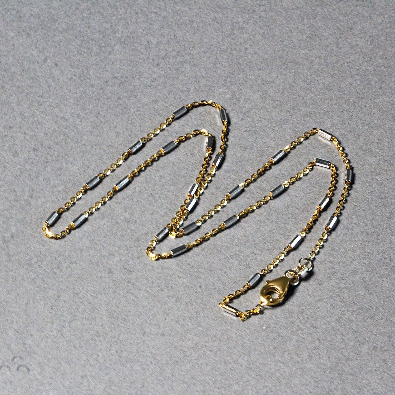 Bar Links Pendant Chain in 14k Two Tone Gold (1.4mm) Bids.com
