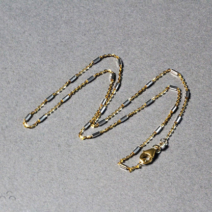 Bar Links Pendant Chain in 14k Two Tone Gold (1.4mm) Bids.com