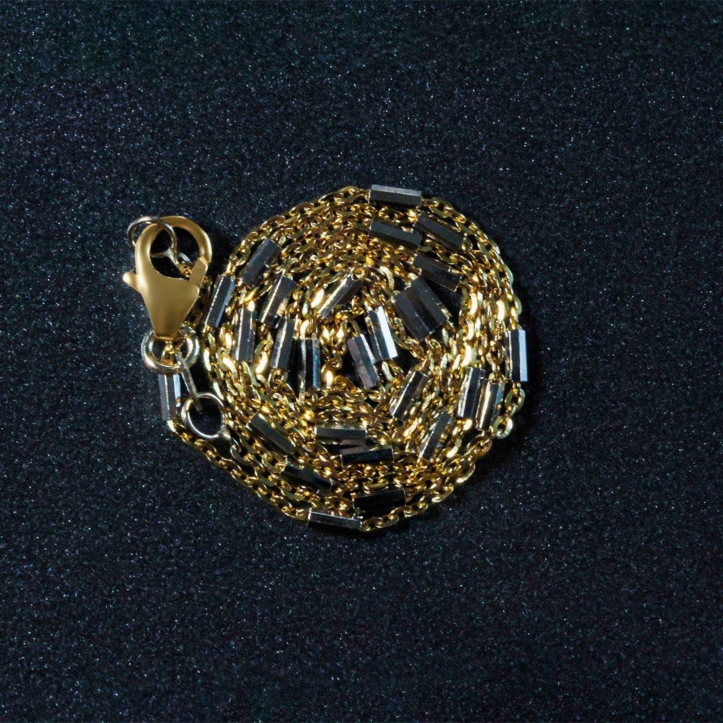 Bar Links Pendant Chain in 14k Two Tone Gold (1.4mm) Bids.com