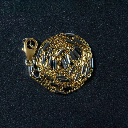Bar Links Pendant Chain in 14k Two Tone Gold (1.4mm) Bids.com